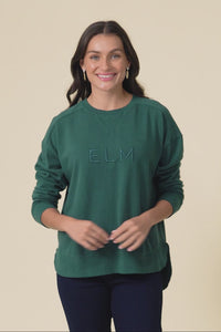 Established Teal Cotton Crewneck Sweatshirt,Video