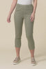 Reed Olive Stretch Cotton Capri Pants,video
