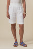 Aster White Linen Shorts,Video