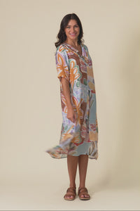 Nala Blue Flower Layers Dress,Video