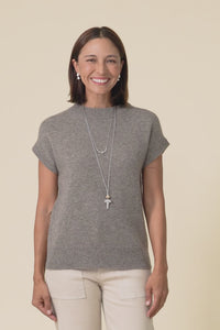 Astor Grey Yak Wool Knit Top,Video