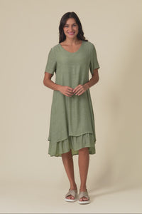 Talon Sage Layers Dress,Video