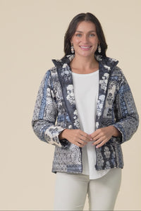 Diego Navy Motif Puffer Jacket,Video