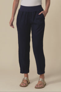 Tatum Navy Linen Pants,Video