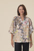 Lang Cream Floral Cotton Blouse
