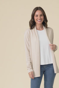 Primrose Natural Cotton Drape Cardigan,Video