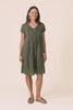 Sabina Sage Crinkle Cotton Dress,video