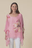 Posie Pink Flower Silk Overlay Top,Video