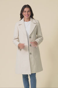Cevish Beige Button Coat,Video