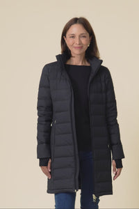 Sydney Black Down Puffer Coat,Video