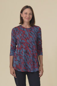 Buttery Carla Red Brushstroke Top,Video
