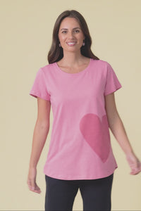 One Heart Blush Pink Cotton Tee,Video