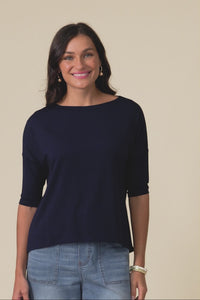 Camila Navy Bamboo Top,Video