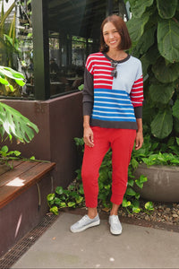 Fundamental Brunch Red Cotton Sweatpants,Video