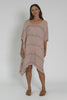 Belize Pink Stripe Linen Kaftan,Video