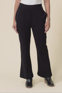 Themis Black Ponte Flare Pants,Video