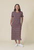 Jessa Chocolate Stripe Cotton Pocket Dress,video