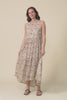 Margot Taupe Motif Sleeveless Dress,video