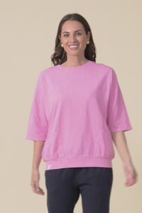 Mazie Pink Cotton Sweat,Video