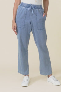 Quinn Blue Cotton Jogger Pants,Video