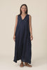 Amari Navy Linen Pocket Dress,Video
