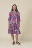 Larissa Pink Jungle Cotton Pleated Dress,video