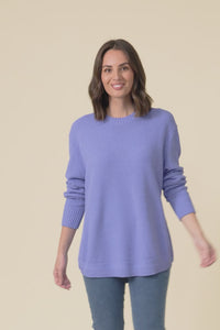 Skylar Lilac Cotton Blend Knit Jumper,Video