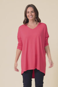Piper Berry V Neck Knit Jumper,Video