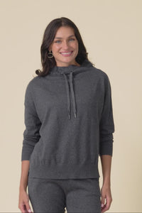 Rowan Charcoal Cotton Cashmere Knit Jumper,Video