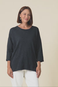Annie Navy Cotton Top,Video