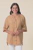 Payton Camel Linen Button Top,Video