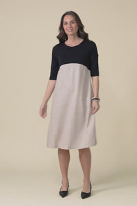 Sharnie Black Linen Blend Tee Dress,Video