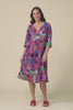 Milana Purple Leaf Crinkle Cotton Dress,video