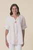 Payton Blush Linen Button Top,Video