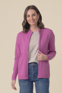 Pacey Pink Wool Zip Jacket,Video