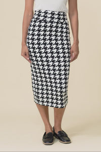 Black Houndstooth Bamboo Maxi Tube Skirt,Video