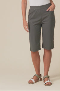 Air-Lite Olive Stretch Pocket Shorts,Video