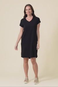Harley Black Cotton Tee Dress