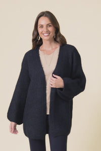 Pearson Navy Knit Cardigan,Video