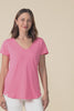 Maggie Melon Cotton Vee Tee,Video