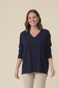 Ronnie Navy Knit Jumper,Video