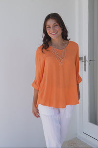 Gomez Orange Button Top,Video