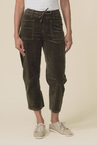 Denny Dark Green Corduroy Barrel Jeans,Video