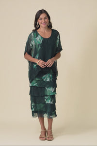 Katerina Emerald Floral Silk Overlay Maxi Dress,Video