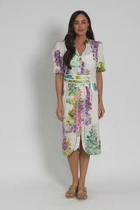 Carlyle Wisteria Alba Linen Blend Dress,Video