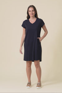 Harley Navy Cotton Tee Dress