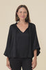 Isaac Black Silk Ruched Top,Video