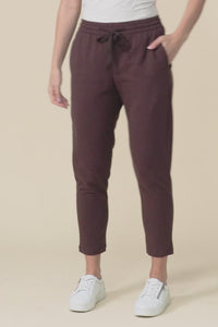 Briar Chocolate Cotton Cropped Sweatpants,Video