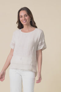 Corinna Natural Linen Top,video
