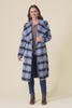 Britney Blue Check Collared Coat,Video
